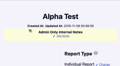 Admin Only Internal Notes